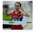 Vera Sokolova of Russia wins the women
