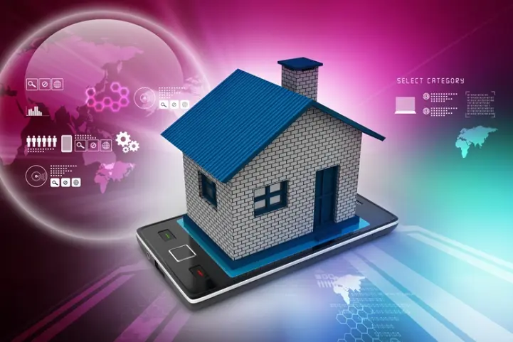 home with smart phone