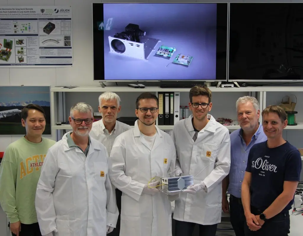 SHIPAS team just before delivery of the SHIPAS Exploration Mission to Redwire Space for its Engineering Model test campaign. Photo credit: Research Center Juelich.